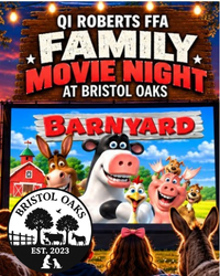 QI Roberts FFI  Family Movie Night at Bristol Oaks | September 26th | Movie: Barnyard 