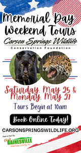 Carson Springs Wildlife Memorial Day Tours