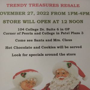 Santa & Mrs Claus at Trendy Treasures Resale