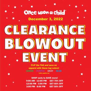Once Upon a Child Clearance Blowout Sale