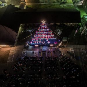 Outdoor Singing Christmas Tree at The Church at Argyle