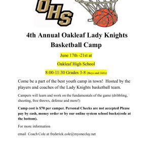 Oakleaf Lady Knights Basketball Camp
