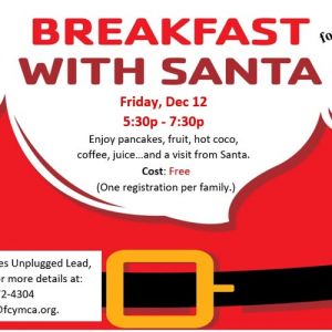 Dye Clay YMCA Breakfast for Dinner with Santa