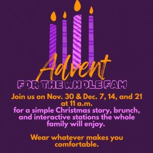 Advent for the Whole Fam at Mission of the Dirt Road