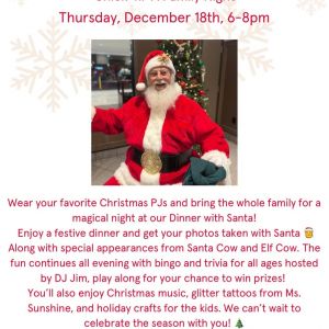 Dinner with Santa at Chickfila Middleburg