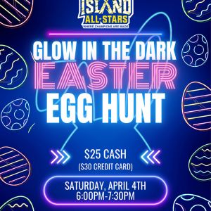 Glow in the Dark Easter Egg Hunt at Island All Stars