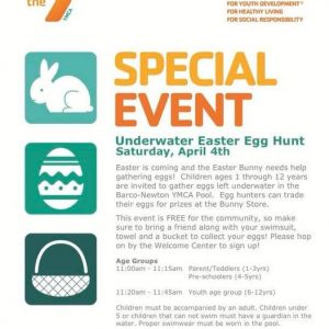 Underwater Egg Hunt at Barco Newton YMCA