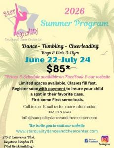 Star Quality Dance and Cheer Center Summer Program