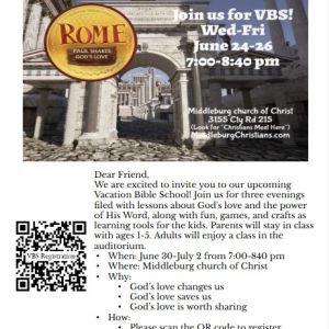 Middleburg Church of Christ VBS